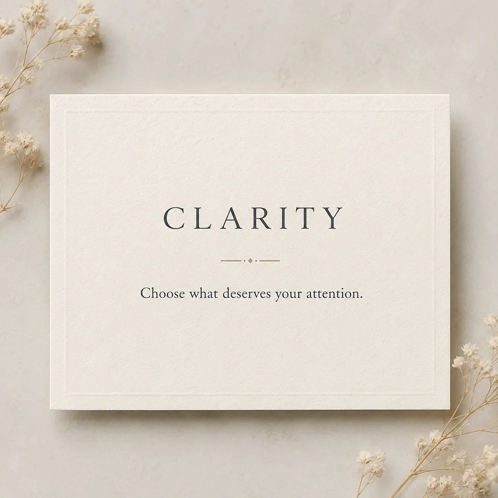 Meaning card inspired styling image for Calovena clarity bracelet